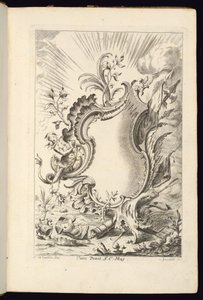 Cartouche met draak, boek van cartouches voor verschillende toepassingen door Franz Xaver Andreas Jungwierth