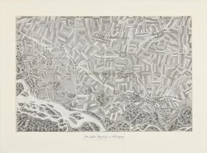 Perspectiefkaart van Marchfeld. Omgeving van Sachsengang door Franz Xaver Schweickhardt