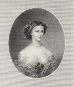 Portret van Keizerin Elisabeth van Oostenrijk, ca. 1855 door Franz Xaver Stöber
