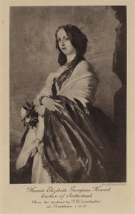 Lady Harriet Elizabeth Georgiana Howard (gravure) door Franz Xaver Winterhalter