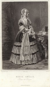 Maria Amalia van Napels en Sicilië door Franz Xaver Winterhalter