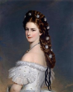 Portret van Elisabeth van Wittelsbach (Sissi), keizerin van Oostenrijk en koningin van Hongarije