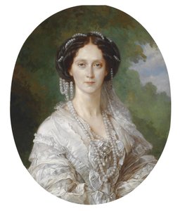 Portret van keizerin van Rusland Maria Alexandrovna (1824-1880), geboren prinses Marie van Hessen en aan de Rijn door Franz Xaver Winterhalter