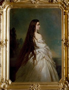 Portret van Elisabeth de Wittelsbach (1837-1898) (sissi), Keizerin van Oostenrijk en Koningin van Hongarije door Franz Xaver Winterhalter