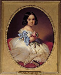 Portret van Marie Charlotte Amelie van Saksen, Keizerin van Mexico (1840-1927) door Franz Xaver Winterhalter