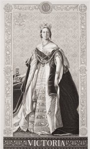 Koningin Victoria (1819-1901) uit `Illustrations of English and Scottish History