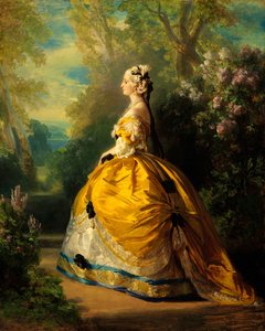 De keizerin Eugénie Eugénie de Montijo, 1826-1920, Gravin van Teba, 1854 door Franz Xaver Winterhalter