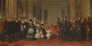 De ontvangst van Louis-Philippe, koning van Frankrijk, op Windsor Castle, 8 oktober 1844 door Franz Xaver Winterhalter