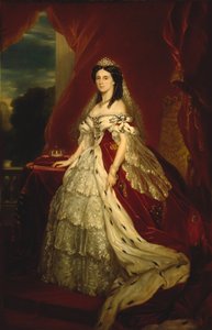 Prinses Augusta van Saksen-Weimar-Eisenach, Koningin van Pruisen door Franz Xaver Winterhalter School of .