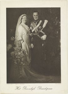 Portret van Juliana, koningin der Nederlanden, en Bernhard van Lippe-Biesterfeld