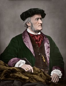 Portret van Richard Wagner (1813-1883), Duitse componist, 1871. Digitale inkleuring