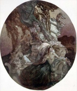 Vrouw met parels door Franz von Bayros (1866 1924)