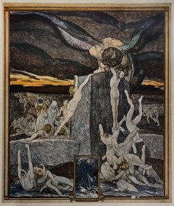 De Simoniacs, Hel, canto XIX door Franz von Bayros (1866 1924)