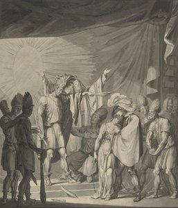 Zonnekoning zalft een gebonden paar, uit August von Kotzebue