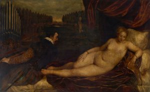 Kopie naar Titiaan: Rustende Venus en Orgelspeler