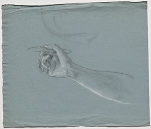 Armstudie voor het faculteitsschilderij: Theologie door Franz von Matsch