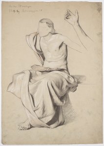 Figurenstudie voor het plafondschilderij 
