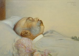 Keizer Frans Jozef I op zijn sterfbed