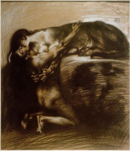 De Kus van de Sfinx door Franz von Stuck