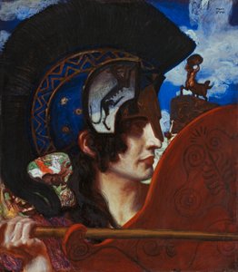Vechtende Amazone door Franz von Stuck