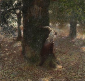 De plagerij door Franz von Stuck