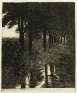 De forelvijver door Franz von Stuck