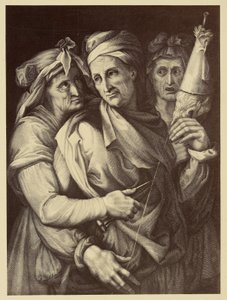 Tekening van drie vrouwen door Fratelli Alinari