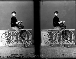 Portret van een jongetje op een fiets, Florence, 1875-76 door Fratelli Alinari Fratelli Alinari
