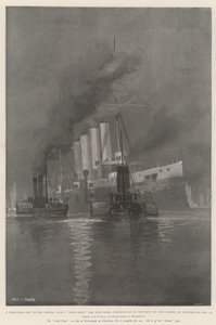 Een Kerstcadeau aan het Rijk, HMS Good Hope, het Oorlogsschip bijgedragen aan de Marine door Kaapkolonie, in Portsmouth, 25 december