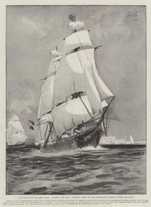 Een vleugje oud zeemansleven, HMS Active en HMS Volage verlaten de haven van Portsmouth alleen onder zeil