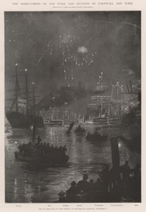 De thuiskomst van de hertog en hertogin van Cornwall en York door Fred T. Jane