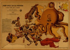 John Bull en zijn Vrienden. Een Serio-Komische Kaart van Europa