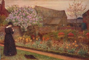 De oude boerderijtuin, 1871 door Fred Walker