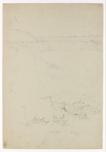 Niagara Watervallen vanaf de Amerikaanse Kant door Frederic Edwin Church
