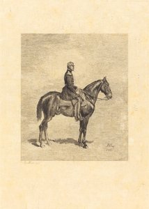 Ruiter door Frederic Auguste La Guillermie after Jean Louis Ernest Meissonier