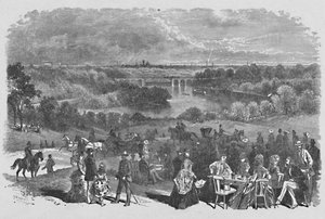 Uitzicht vanaf Belmont Mansion, Fairmount Park, 1883