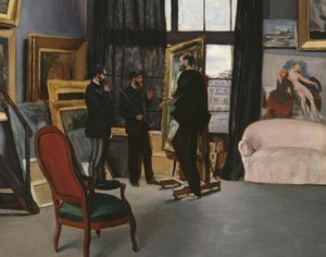 Het Atelier van Bazille door Jean Frederic Bazille
