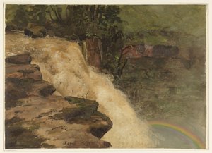 Een waterval in Colombia door Frederic Edwin Church