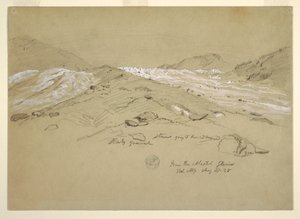 Aletschgletsjer, Berner Alpen, Zwitserland door Frederic Edwin Church