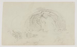 Architectonisch detail, Tempel van Zeus, Baalbek door Frederic Edwin Church