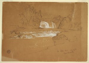 Watervallen van de Ausable River, nabij Keeseville, New York door Frederic Edwin Church