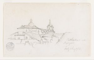 Kathedraal in Popayan, Colombia door Frederic Edwin Church