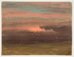 Wolkstudie bij zonsondergang door Frederic Edwin Church