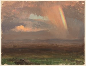 Wolken en regenboog, Jamaica door Frederic Edwin Church