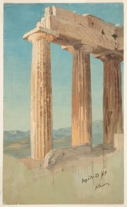 Zuilen van het Parthenon, Athene door Frederic Edwin Church