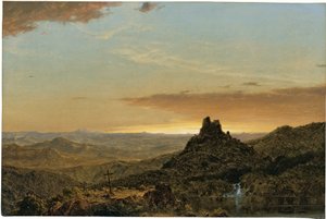Kruis in de wildernis door Frederic Edwin Church