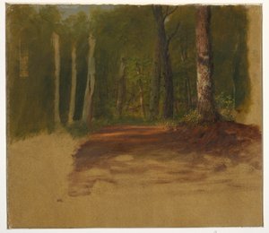 Tekening, Een weg naar het bos, 1850-60 door Frederic Edwin Church