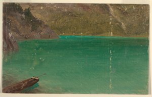 Tekening, Alpenmeer (Beieren of Zwitserland), 1868 door Frederic Edwin Church