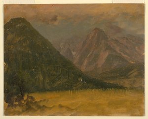 Tekening, Alpenlandschap, Beieren of Zwitserland, 1868 door Frederic Edwin Church