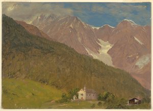 Tekening, Een Alpenlandschap in Zwitserland, augustus 1868 door Frederic Edwin Church